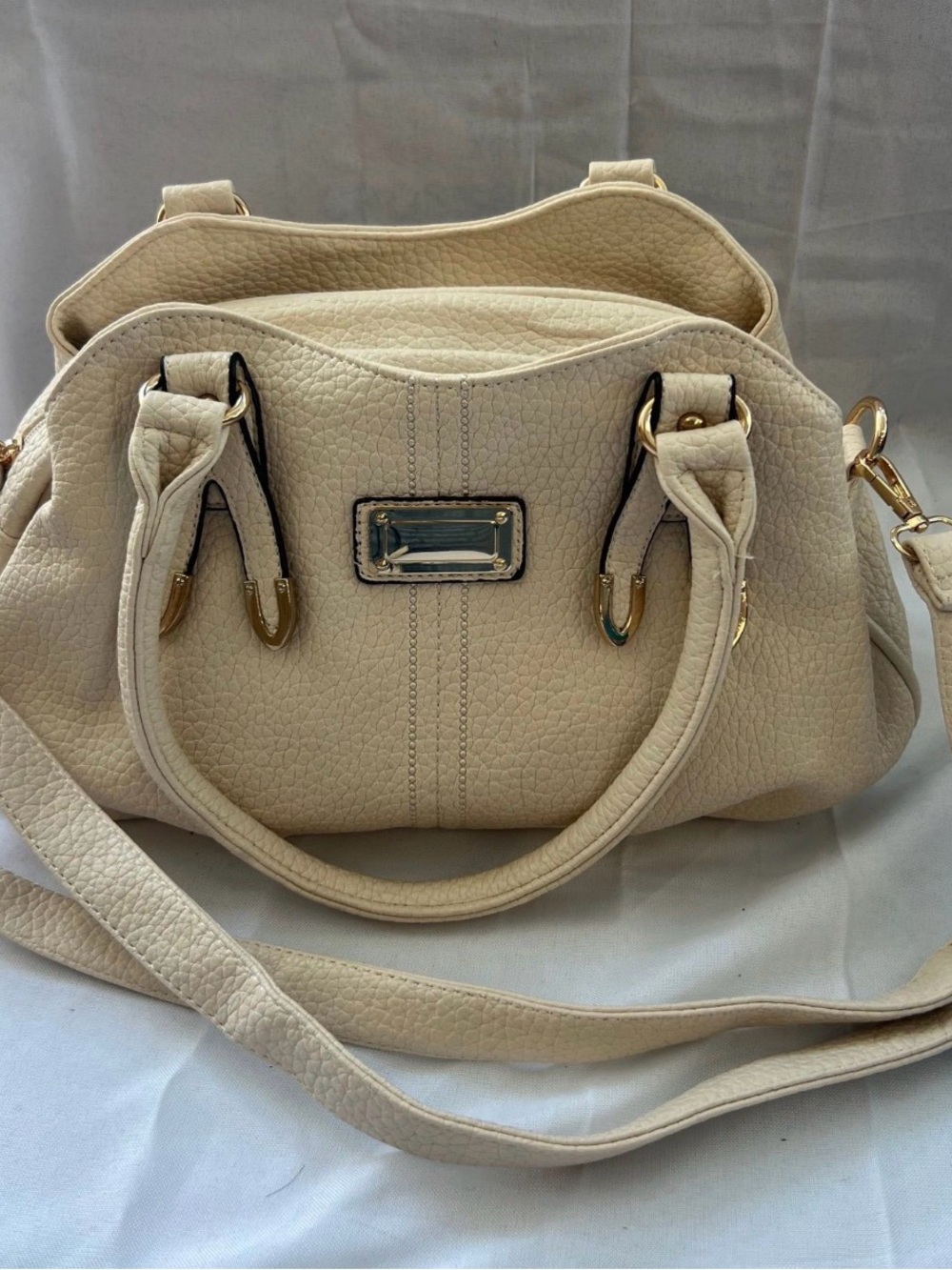 Cream Women's Satchel Bag - Classic Everyday Handbag